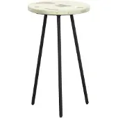 Nordal Table d'appoint en terrazzo - noir / pistache