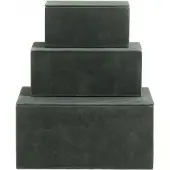 Nordal Boîtes de rangement coffret 3 pièces - vert