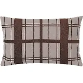 Broste Copenhagen Housses de coussins CHEQUER - Marron - 40x60 cm