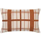 Broste Copenhagen Housses de coussins CHEQUER - Marron - 40x60 cm