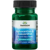 Swanson Health , Astaxanthine et Zéaxanthine, 60 Gélules