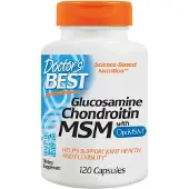 Doctors Best , Glucosamine Chondroïtine MSM avec OptiMSM, 120 Gélules Végétales