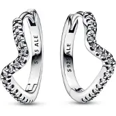 Pandora Boucles d'oreilles Pandora 292545C01 en Acier Inoxydable Argent Sterling 925 pour Femmes