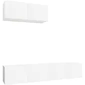 vidaXL Ensemble de 3 meubles TV blanc en bois composite
