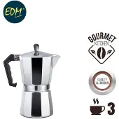 EDM Machine à café en aluminium - Argent - 3 tasses