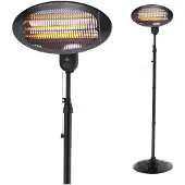 EDM Chauffage Extérieur Sur Pied Chauffage Infrarouge Réglable 650-2000w -