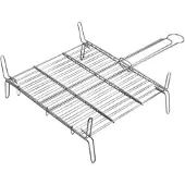 Gourmet Kitchen Grille Double Bbq 50x50cm Cuisson Homogène Et Retournement Facile -