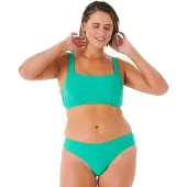 Rip Curl Femmes, Bikini, Croissant Premium Surf DD pour femme, Turquoise, (L)