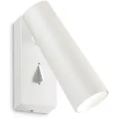Ideal Lux Applique murale moderne en métal à tuyau Blanc Led 7W 3000K Lumière chaude