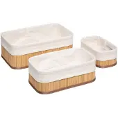 5 Five Set de paniers x3 bambou naturel