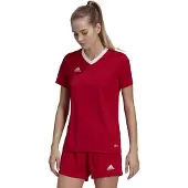 Adidas Femmes, T-shirt de sport, Entrada 22 Maillot de football Femme (XS), Bleu, Rouge, XS