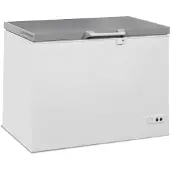 CombiSteel Congélateur coffre 305L – Couvercle en acier inoxydable, verrouillable, éclairage LED