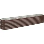 vidaXL Lit surélevé de jardin Acier galvanisé marron