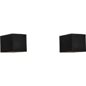 QAZQA Lot de 2 appliques murales modernes noires - Transfer