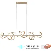 Leuchtendirekt Suspension LED Curls 99cm, Couleur:Laiton mat