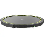 Exit Silhouette Trampoline Sportive ø366cm – Enterré – Trampoline Enterrée – Rond – pour Enfants – Noir