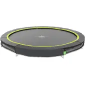 Exit Silhouette Trampoline Sportive ø305cm – Enterré – Trampoline Enterrée – Rond – pour Enfants – Noir