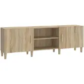 vidaXL Armoire TV Chêne Sonoma 150x30x50 cm Bois composite