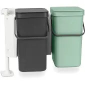 Brabantia Sort Go Poubelle 2 x 12 L Dark Grey Jade Green