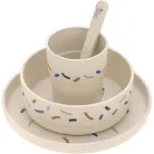 Lassig BABIES Set de vaisselle PP/Cellulose Little Mateys bleu royal