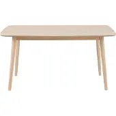 Fonq Naila Table de salle à manger 80 x 150 cm, finition chêne blanc délavé.