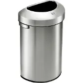 EKO - Urban poubelle semi-circulaire 80 litres - Stainless steel - Matt stainless steel