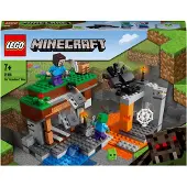 LEGO Minecraft Abandoned Tower 21166, bataille de grottes de zombies avec figurines Minecraft et jouet araignée (248 pièces)