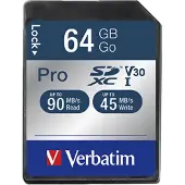 Verbatim Pro 64 Go SDXC UHS Classe 10