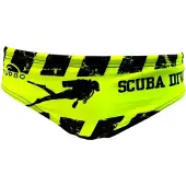 Turbo Scuba Diver Swimming Brief Jaune M Homme