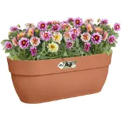 Elho Pot De Fleur Vibia Campana Easy Hanger Rectangulaire - Large - Plastique - 7 L - Terre Cuite