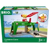 BRIO - Grue double voie de chargement - Accessoire pour circuit de train en bois - Mixte dès 3 ans