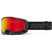 100% Okan Hiper Ski Goggles Noir Mirror Red Lens/CAT3