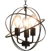 Kamome Vidaxl Hanging Lampe um 3xe27 schwarz