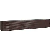 vidaXL Lit surélevé Acier revêtu par poudre 440x80x68 cm Marron
