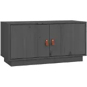 vidaXL Armoire TV Gris 80x34x40 cm Pin massif