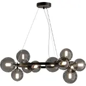 Maytoni Suspension, métal verre, noir fumé, D 67 cm