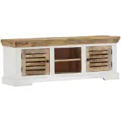 vidaXL Armoire TV 110x30x40 cm en bois massif de manguier