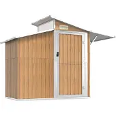 vidaXL Abri de jardin brun 270x130x208,5 cm Acier galvanisé