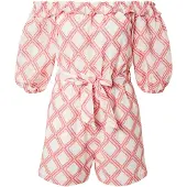 Salsa Jeans Embroidery Off 3/4 Sleeve Dress Rose L Femme