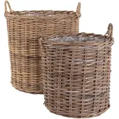 House Nordic Kubu Rattan Planters Set of 2
