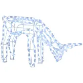 vidaXL Renne de Noël Blanc froid 73x31x45 cm