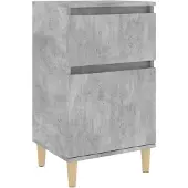 vidaXL Table de chevet gris béton 40x35x70 cm