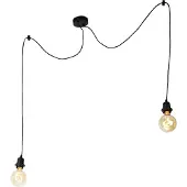 QAZQA Suspension moderne noire à 2 lumières - Cava