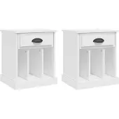 vidaXL Tables de chevet 2 pcs blanc 43x36x50 cm