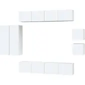 vidaXL Ensemble de 8 meubles TV blanc en bois composite