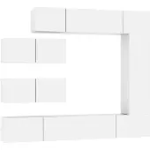 vidaXL Ensemble d'armoires TV 7 pièces blanc bois composite