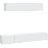 vidaXL Ensemble de 4 armoires TV blanc en bois composite