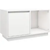 vidaXL Armoire TV Blanc 74x35x44 cm Pin massif