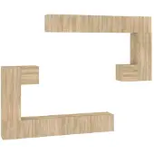vidaXL Armoire TV murale chêne Sonoma Matériau dérivé du bois