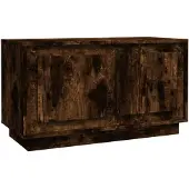 vidaXL Armoire TV chêne fumé 80x35x45 cm bois composite